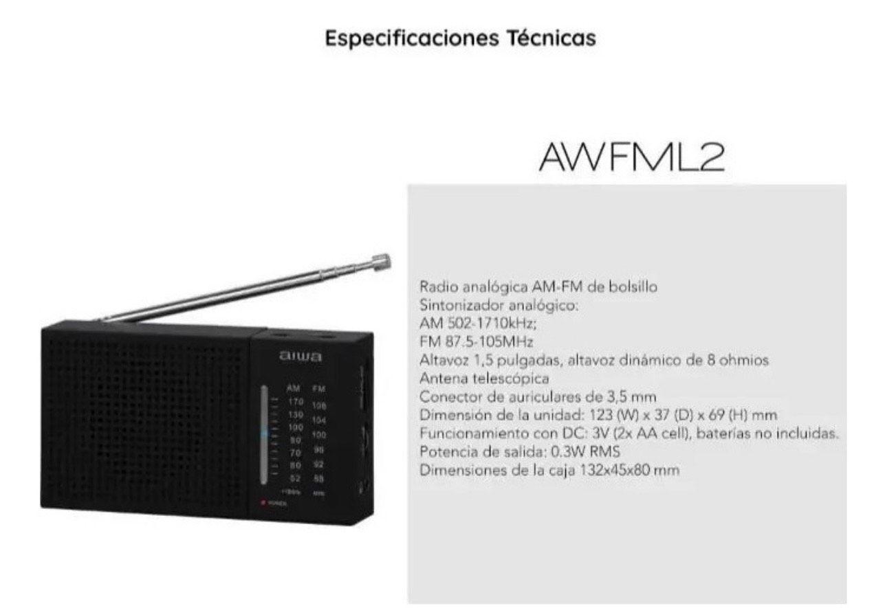 Radio Analógico Aiwa Am/fm De Bolsillo-3