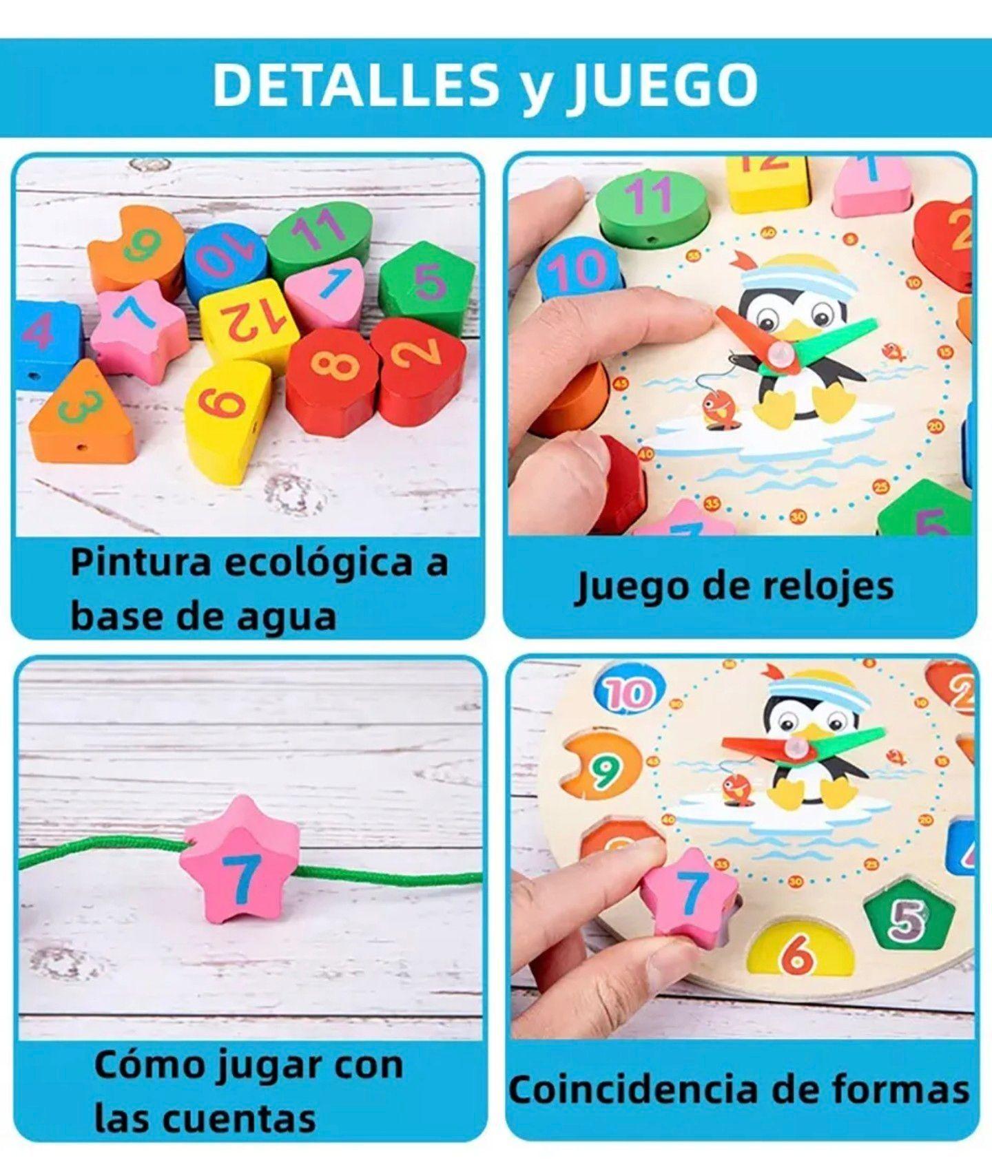 PACK 10 JUGUETES DIDACTICOS DE MADERA PARA NIÑOS MONTESSORI-2