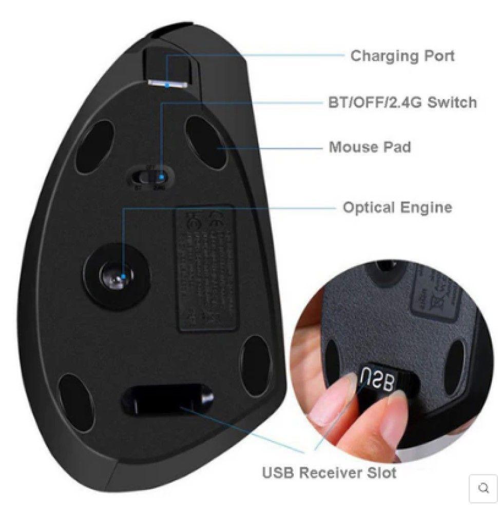 Mouse Vertical inalámbrico Ergonómico-2