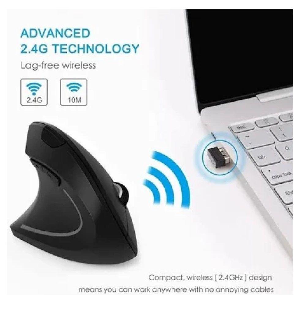 Mouse Vertical inalámbrico Ergonómico-4