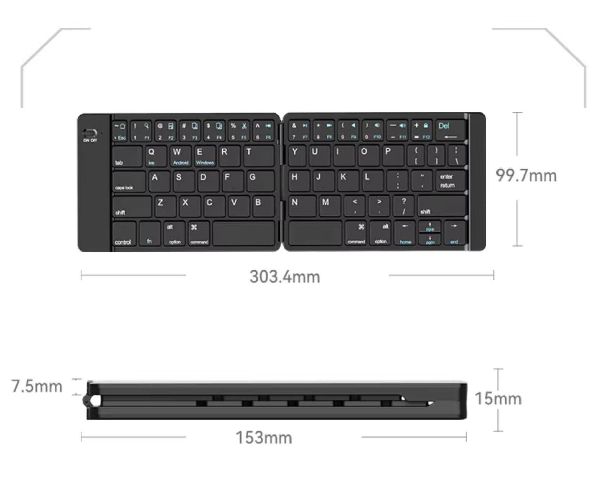 Mini Teclado Bluetooth Plegable-2