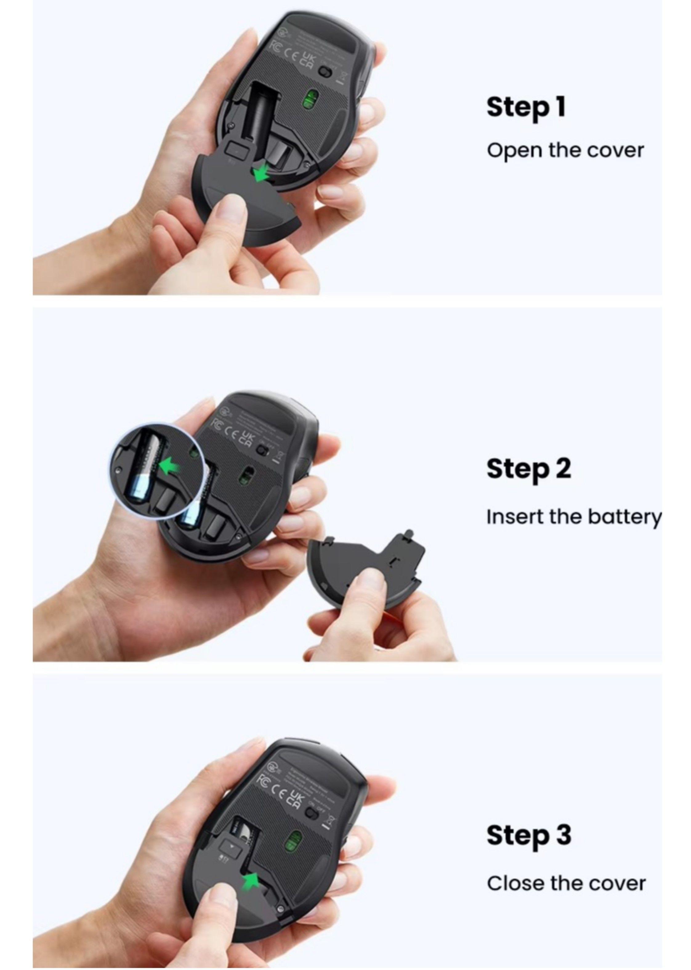 Mouse ergonómico inalámbrico-3