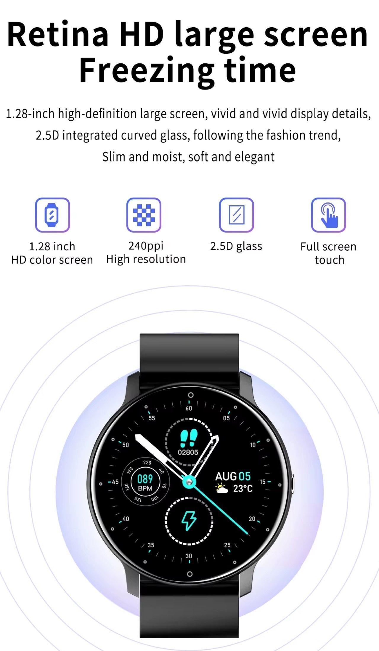 Reloj Inteligente Smartwatch, NEGRO -3