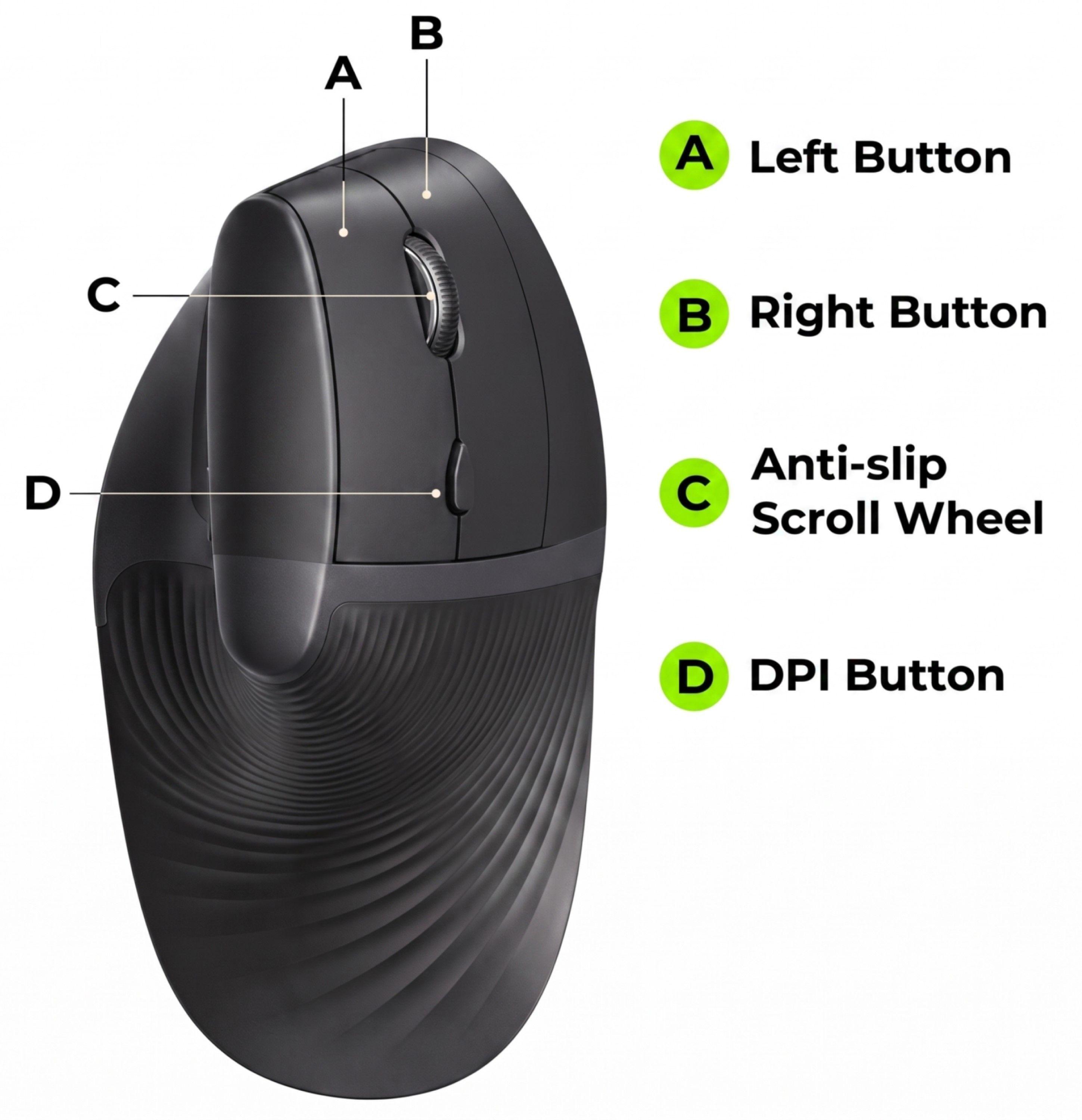 Mouse Ergon mico Vertical Recargable con reposa mu eca-3