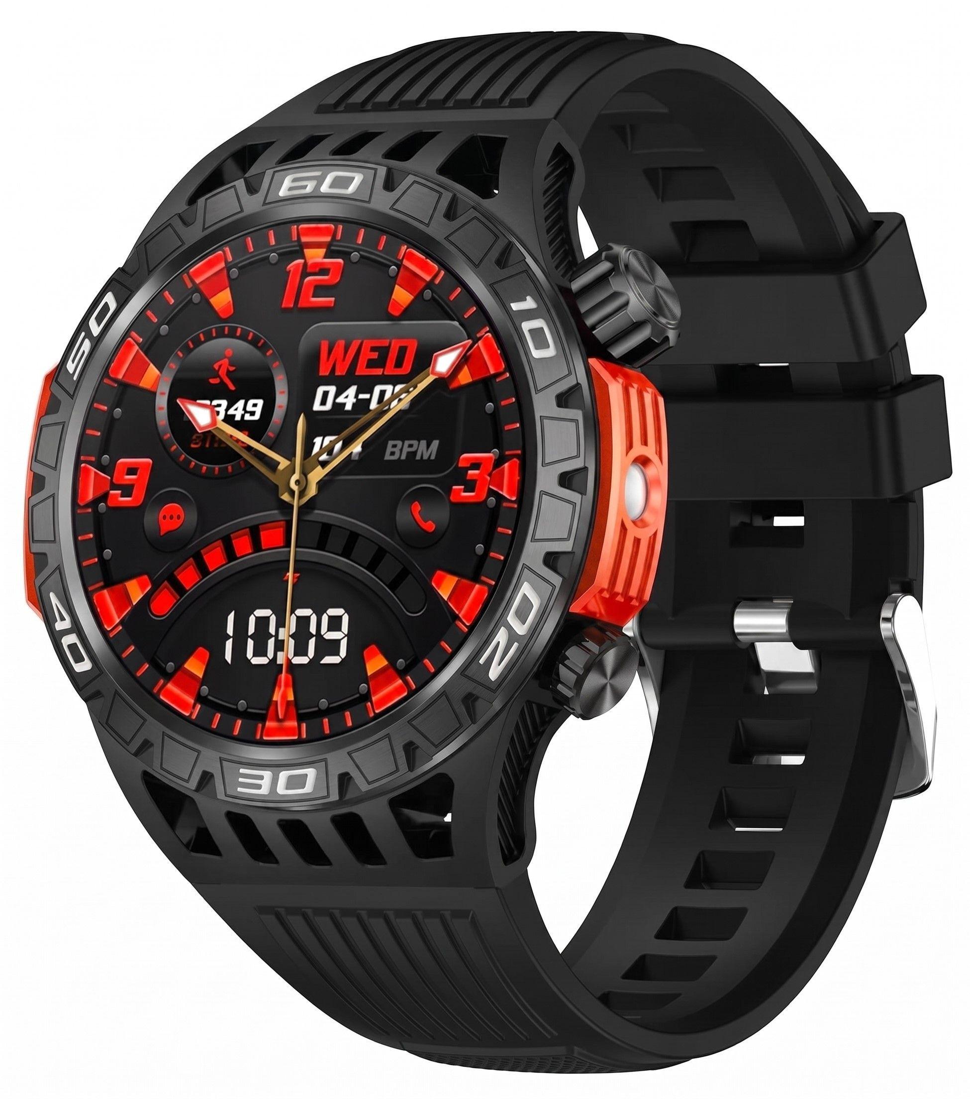Reloj inteligente deportivo para hombre - Negro Mate / 6 3/8-0