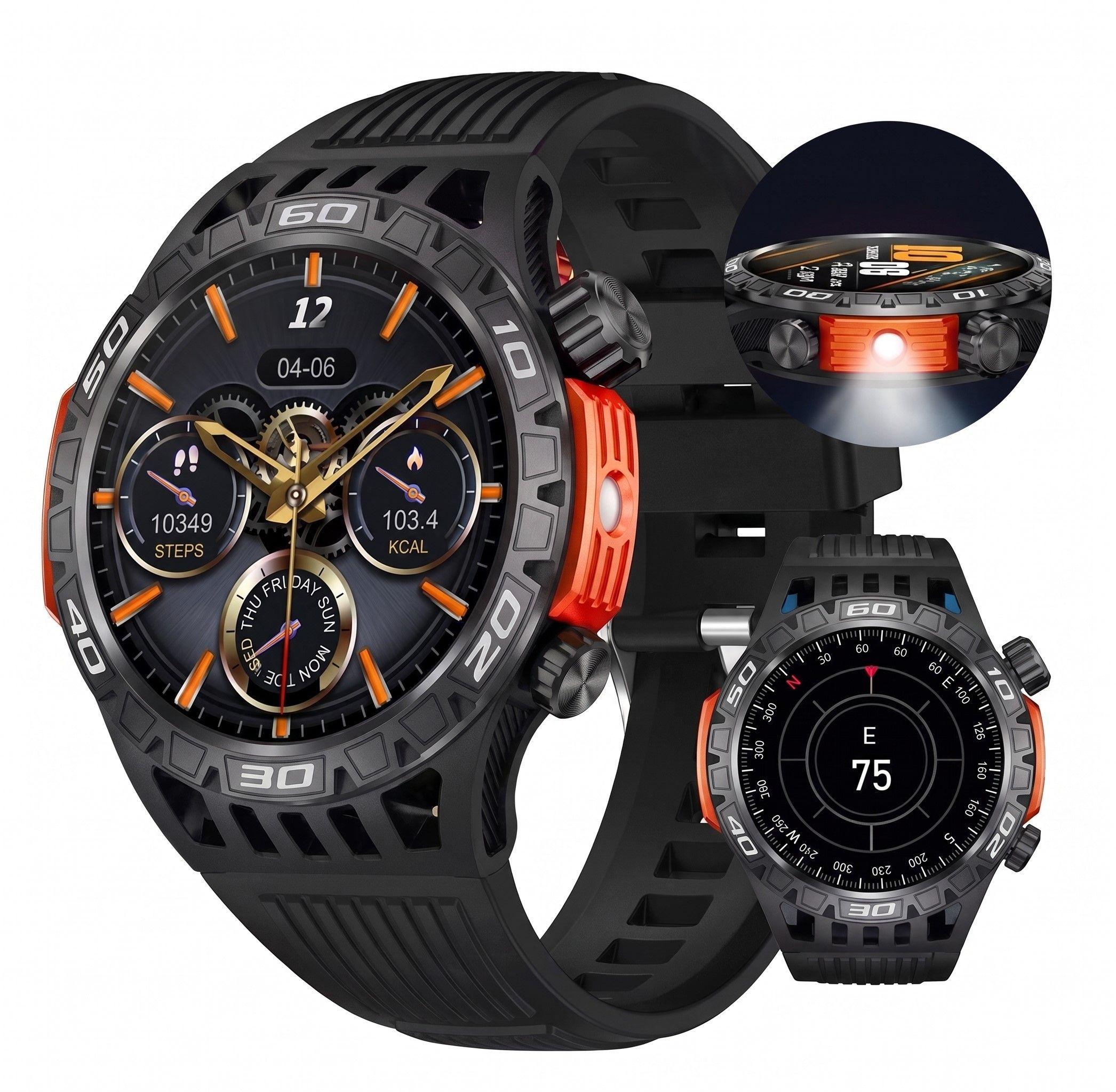 Reloj inteligente deportivo para hombre - Negro Mate / 6 3/8-1