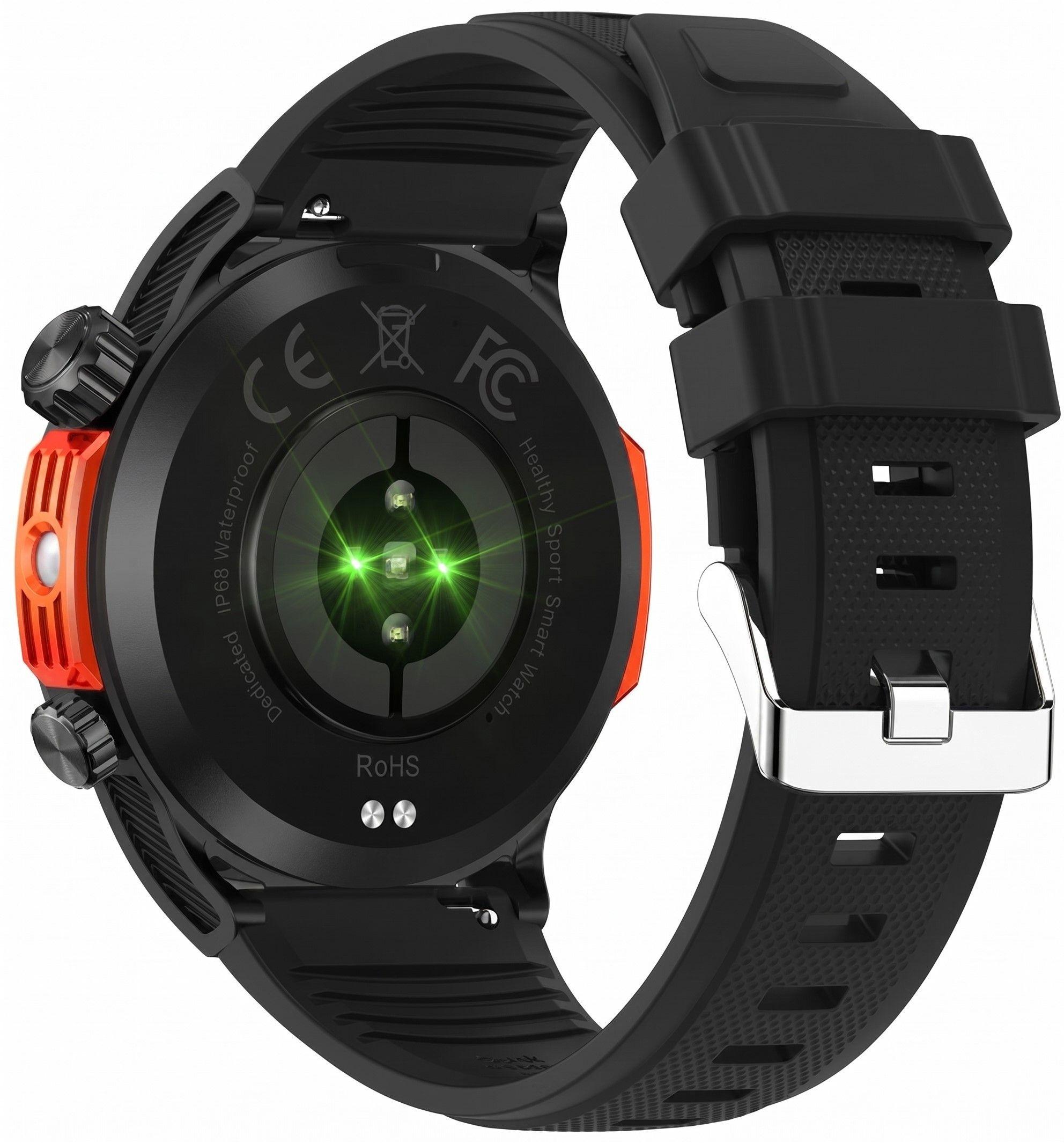 Reloj inteligente deportivo para hombre - Negro Mate / 6 3/8-2