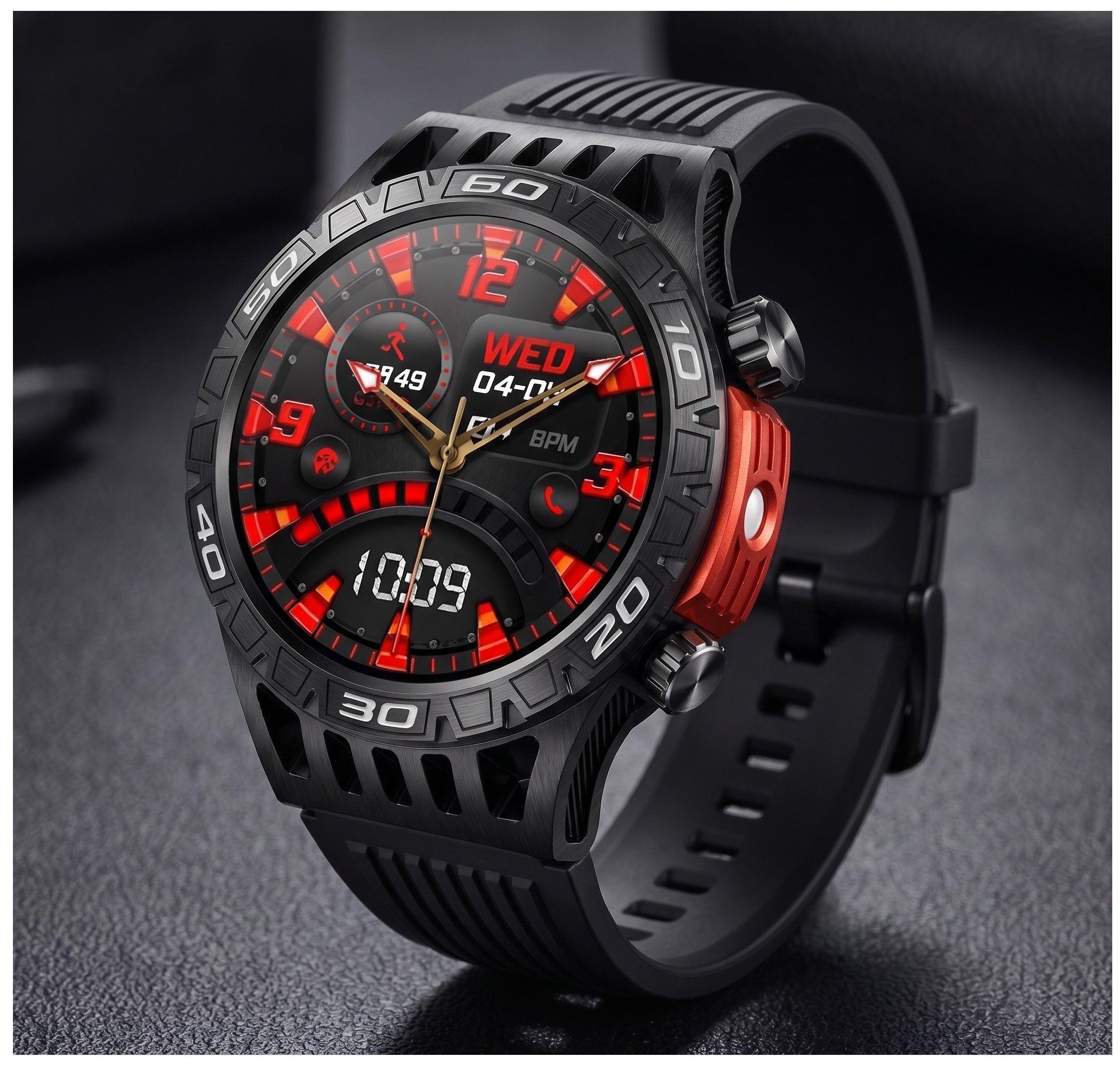 Reloj inteligente deportivo para hombre - Negro Mate / 6 3/8-3
