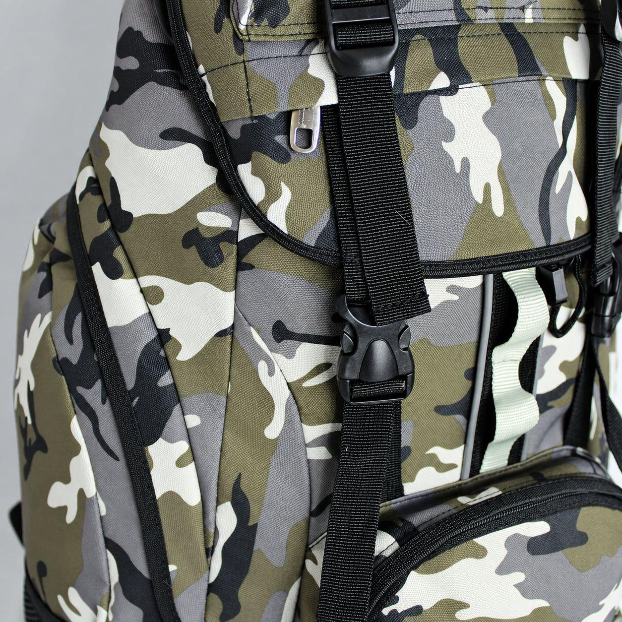 Mochila Trekking Militar Camuflada Impermeable 60 L-7