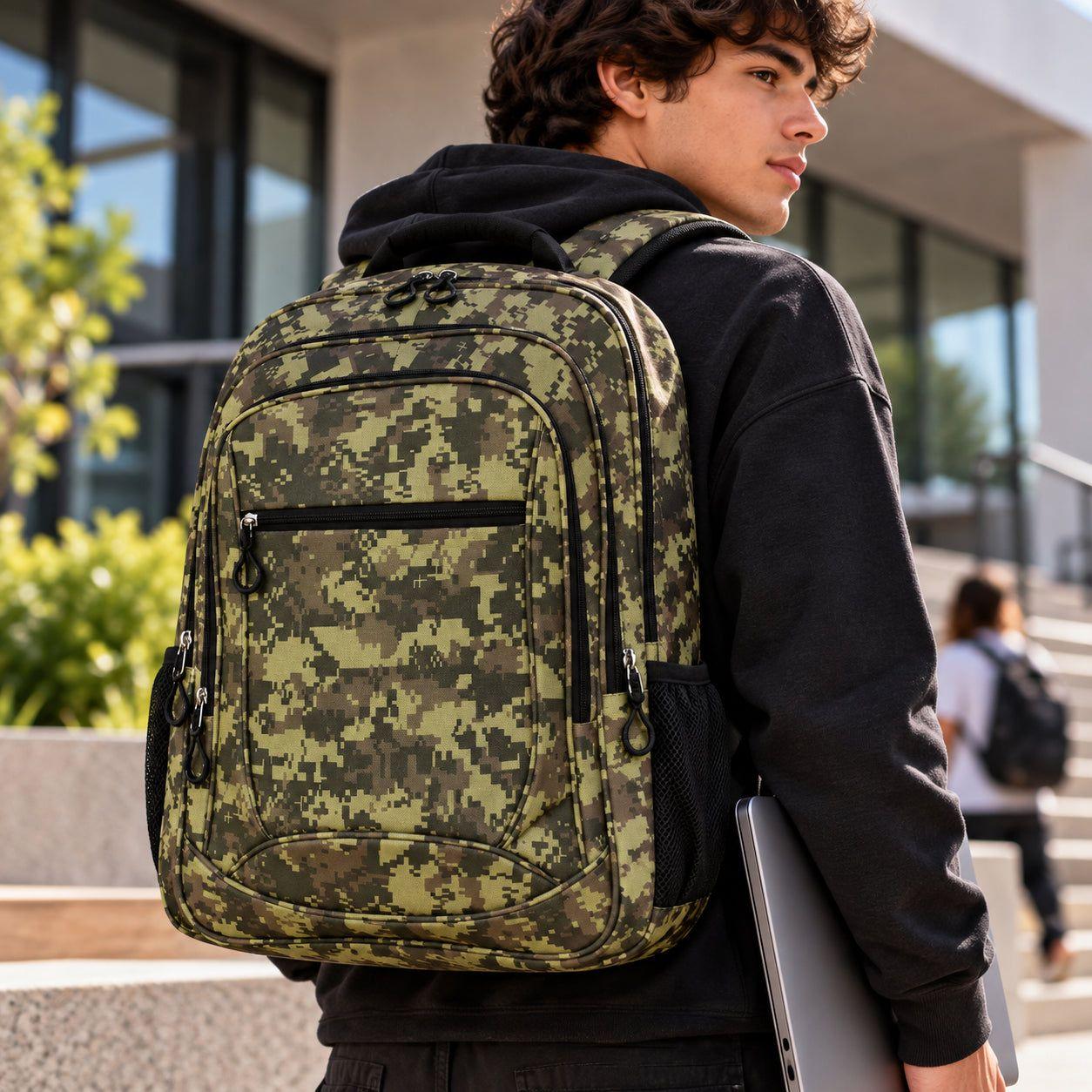 Mochila Porta Notebook 35 L 17" Militar Camuflada-1