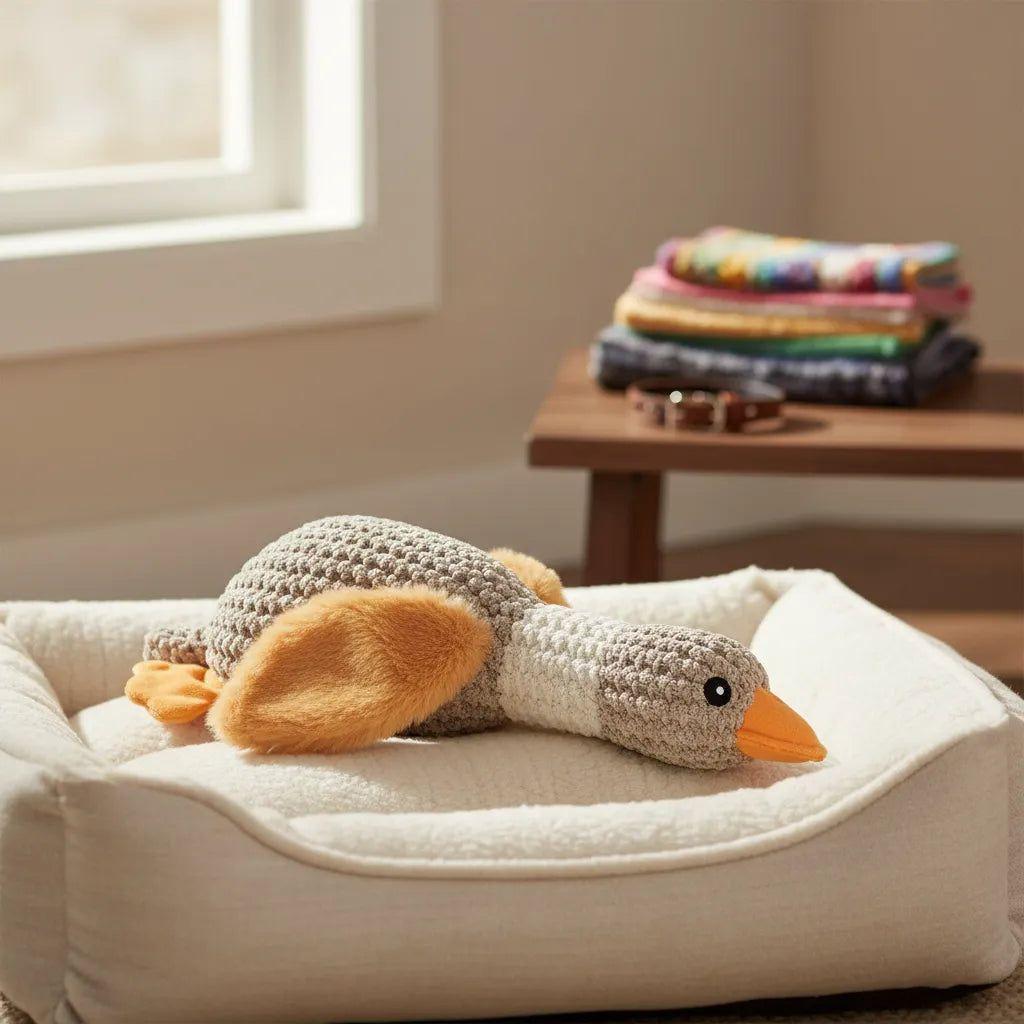 Juguete Peluche Pato para Perro 40 cm con Sonido-1