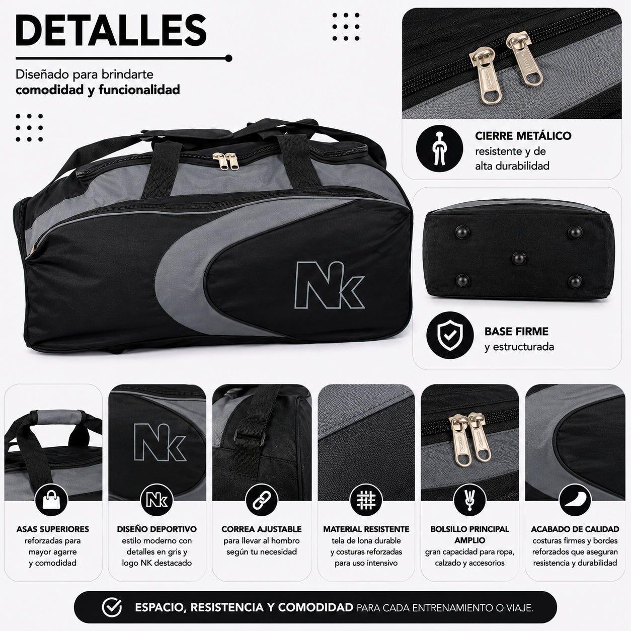 Bolso Deportivo Raquetero Grande 100 L Lona-8