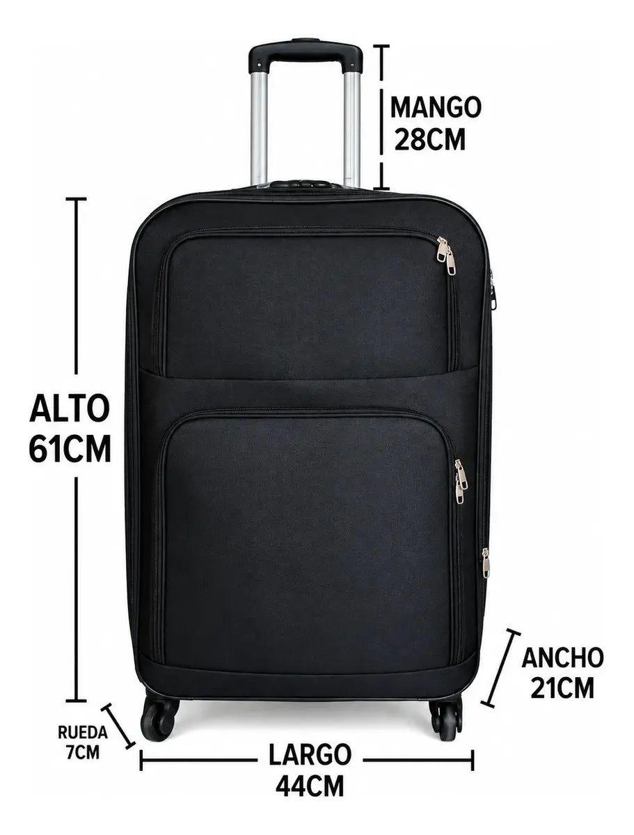 Set 4 Maletas de Viaje Lona 8, 10, 15 y 23 kg Ruedas 360°-3