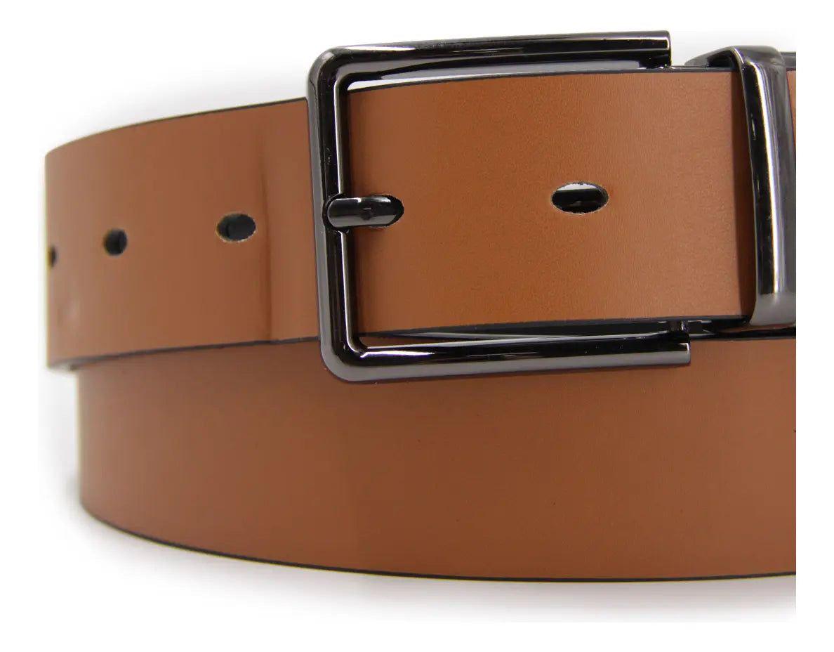 Cinturón Hombre Reversible Hebilla Gun Metal-4