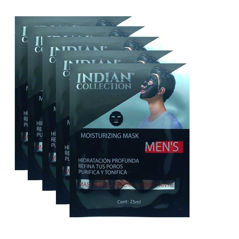Pack x 5 Máscara Facial de Hidratante Mens Con Ácido Hialuronico -0