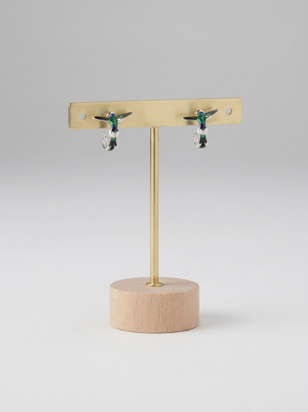 Aros de Plata 925 - Par de Aretes Colibri-5