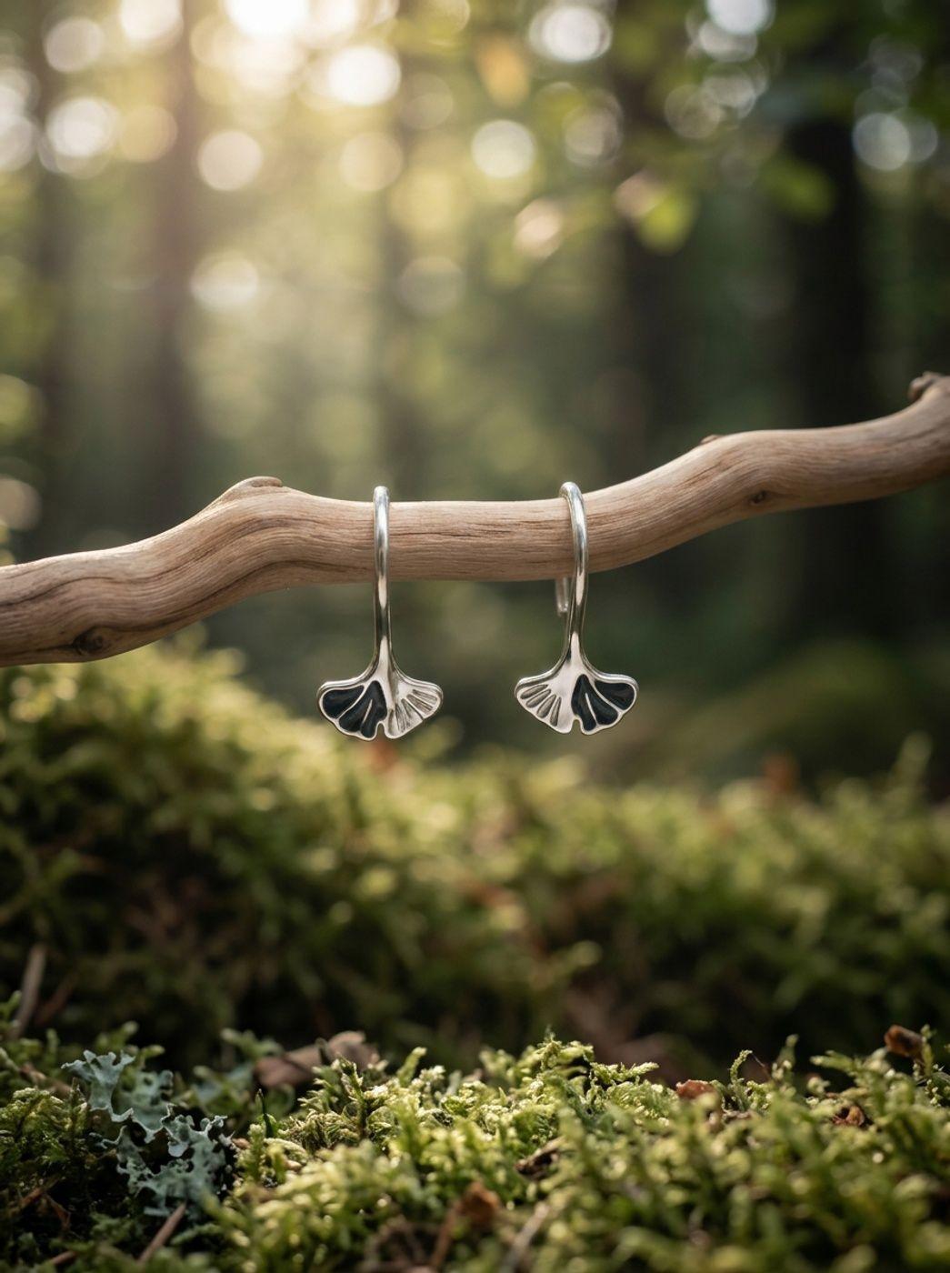 Aros de Plata 925 - Par de Anzuelos Diseño-0