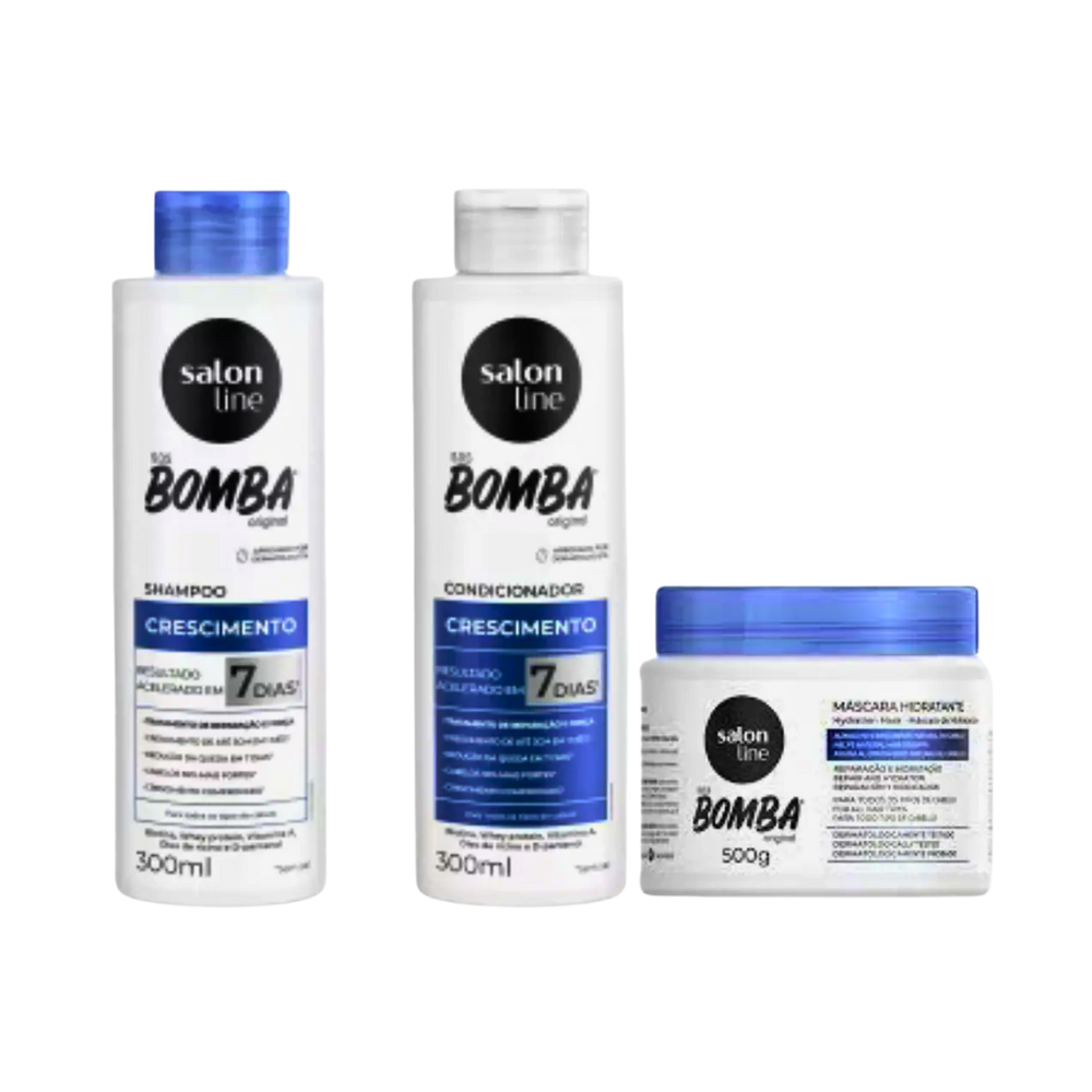 Tripack Shampoo + Acondicionador +  Mascara  Bomba de Crecimiento-0