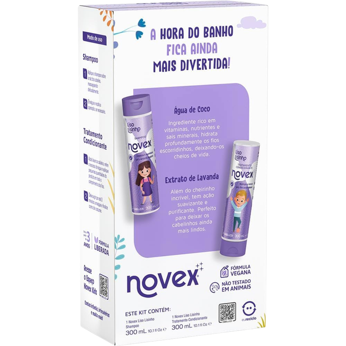 Novex Kit Shampoo Acondicionador Liso Lisinho 300ml-2