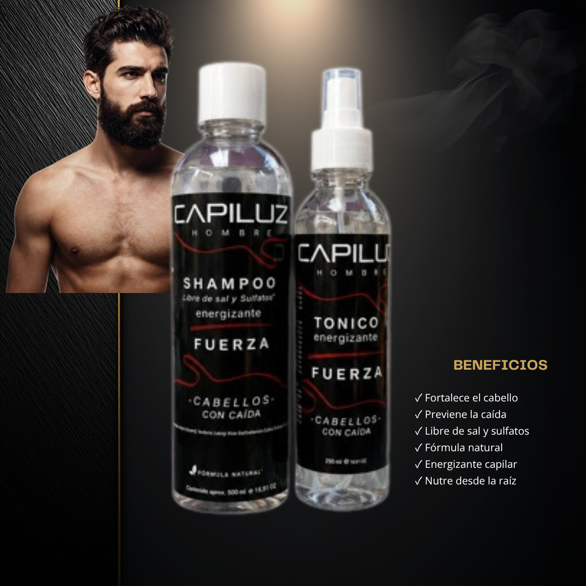 Pack Cuidado Capilar  Anticaida Para Hombres.-3