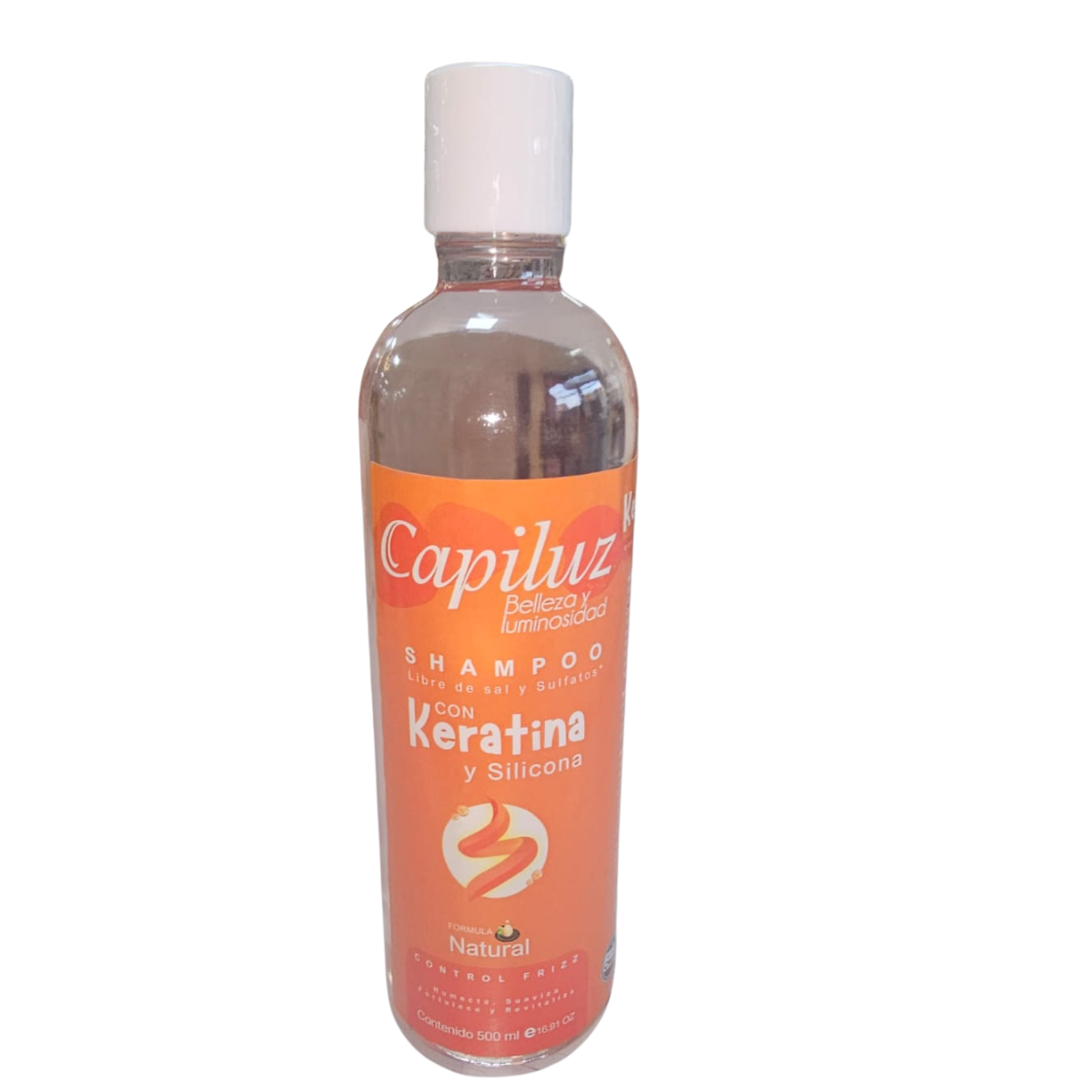 Shampoo Para Control de Frizz Keratina y Silicona 500ml-0