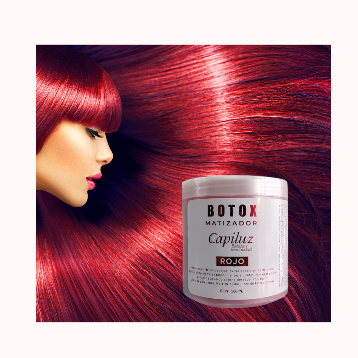 Capiluz B-tox Matizador Rojo 500 ml-2