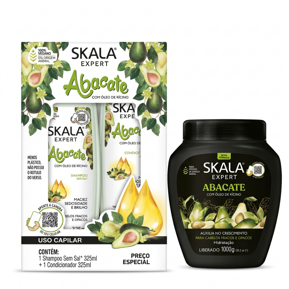 Skala Expert Pack Shampoo + Acondicionador y Mascarilla Capilar Abacate-0