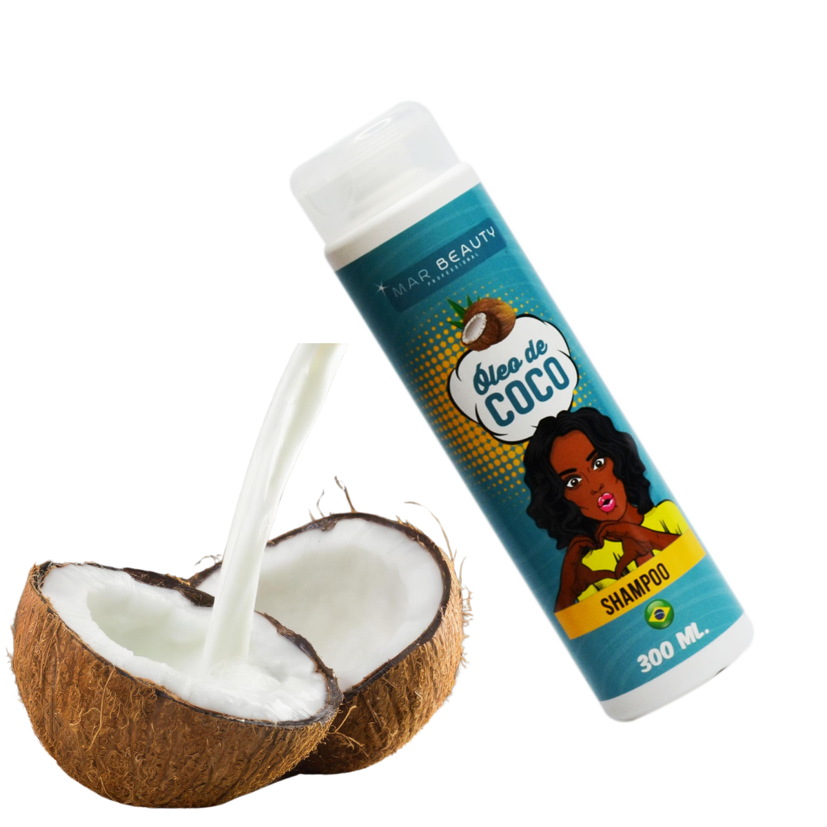 Mar Beauty Shampoo Hidratación Y Brillo Óleo De Coco 300ml-1