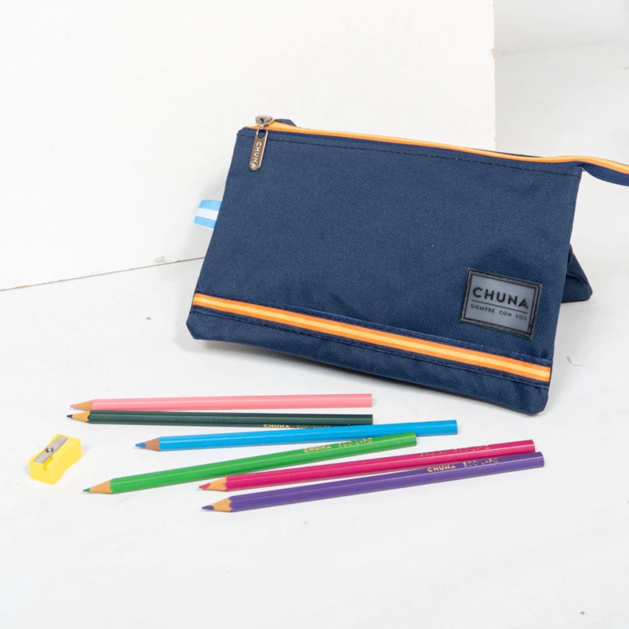 Estuche Escolar Triple Compartimentos -0