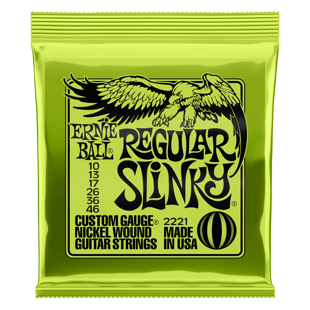 Cuerdas de guitarra eléctrica Ernie Ball Regular Slinky Nickel Wound | 10-46-0