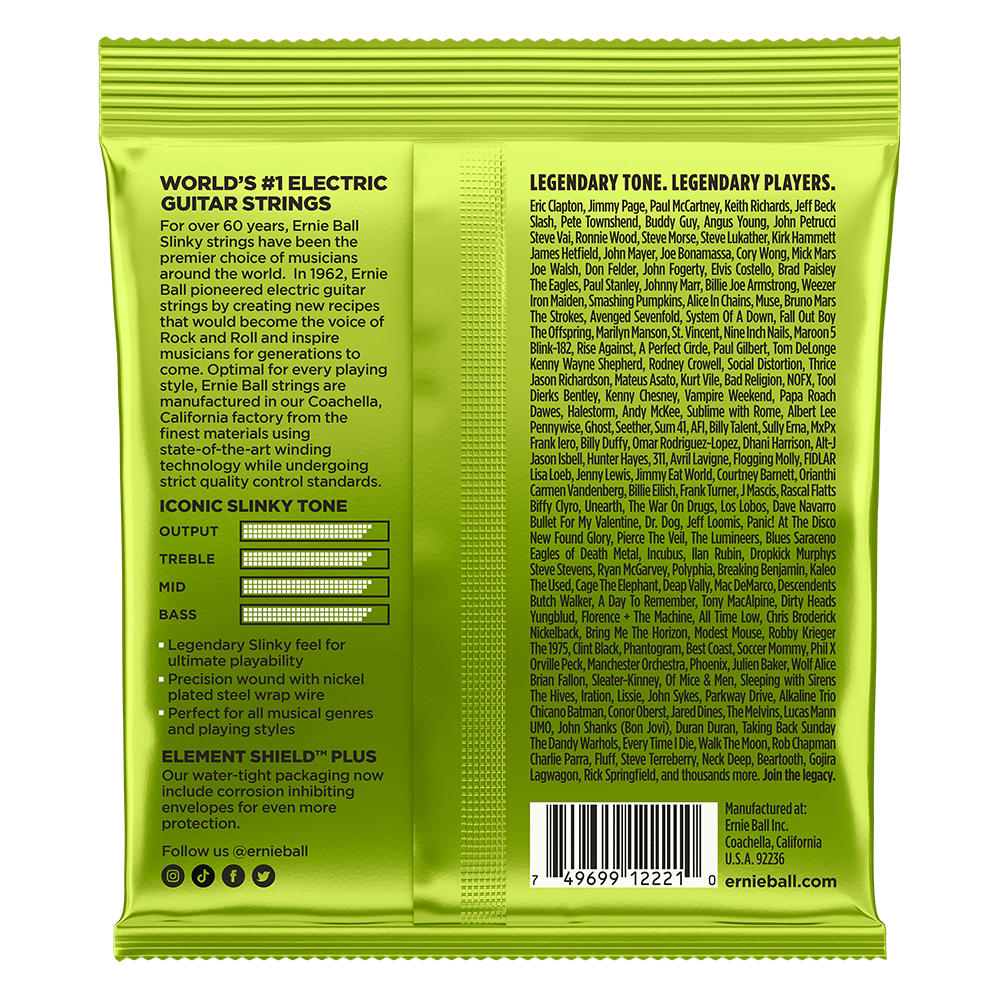 Cuerdas de guitarra eléctrica Ernie Ball Regular Slinky Nickel Wound | 10-46-1