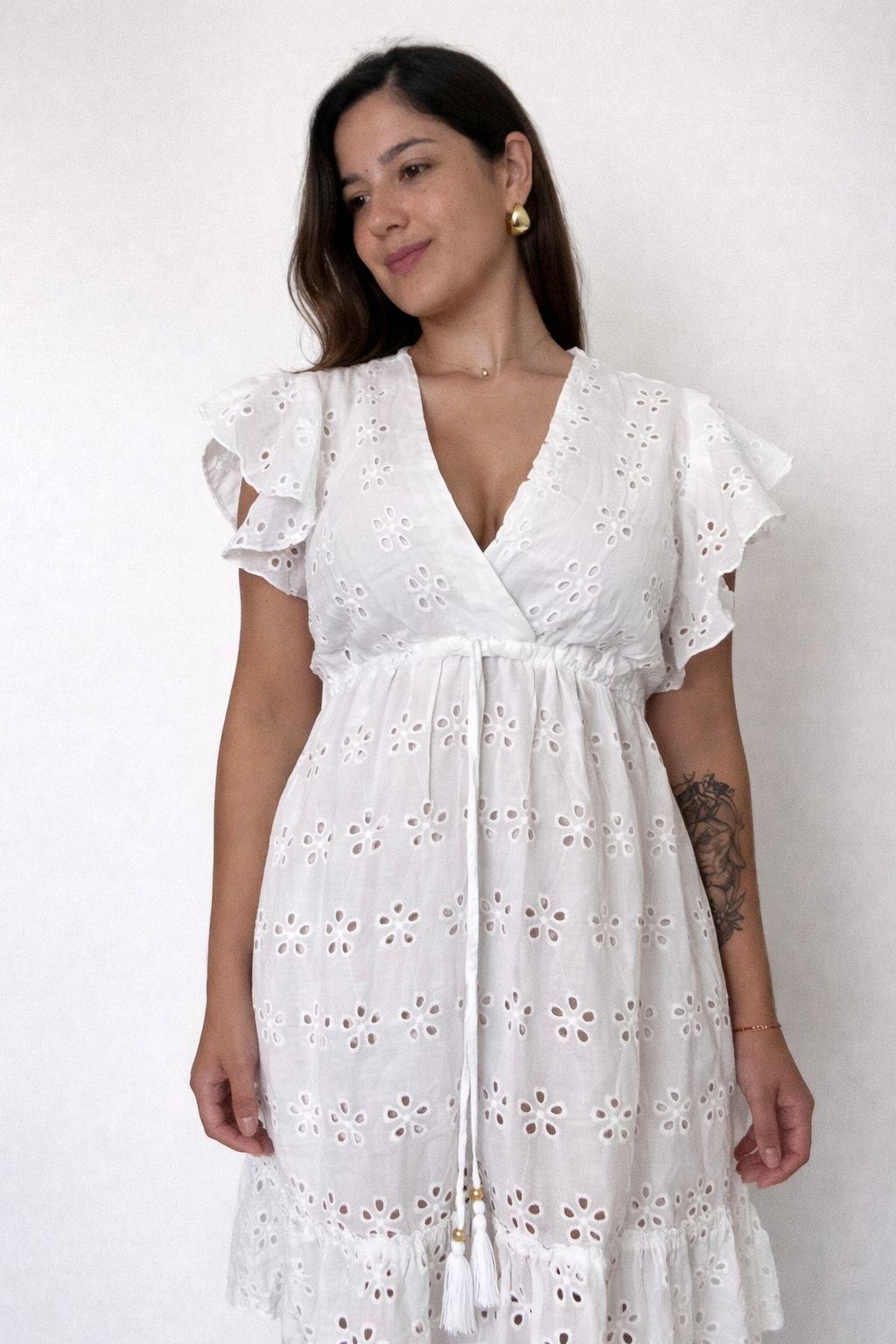 Vestido blanco corto boho broderie-1