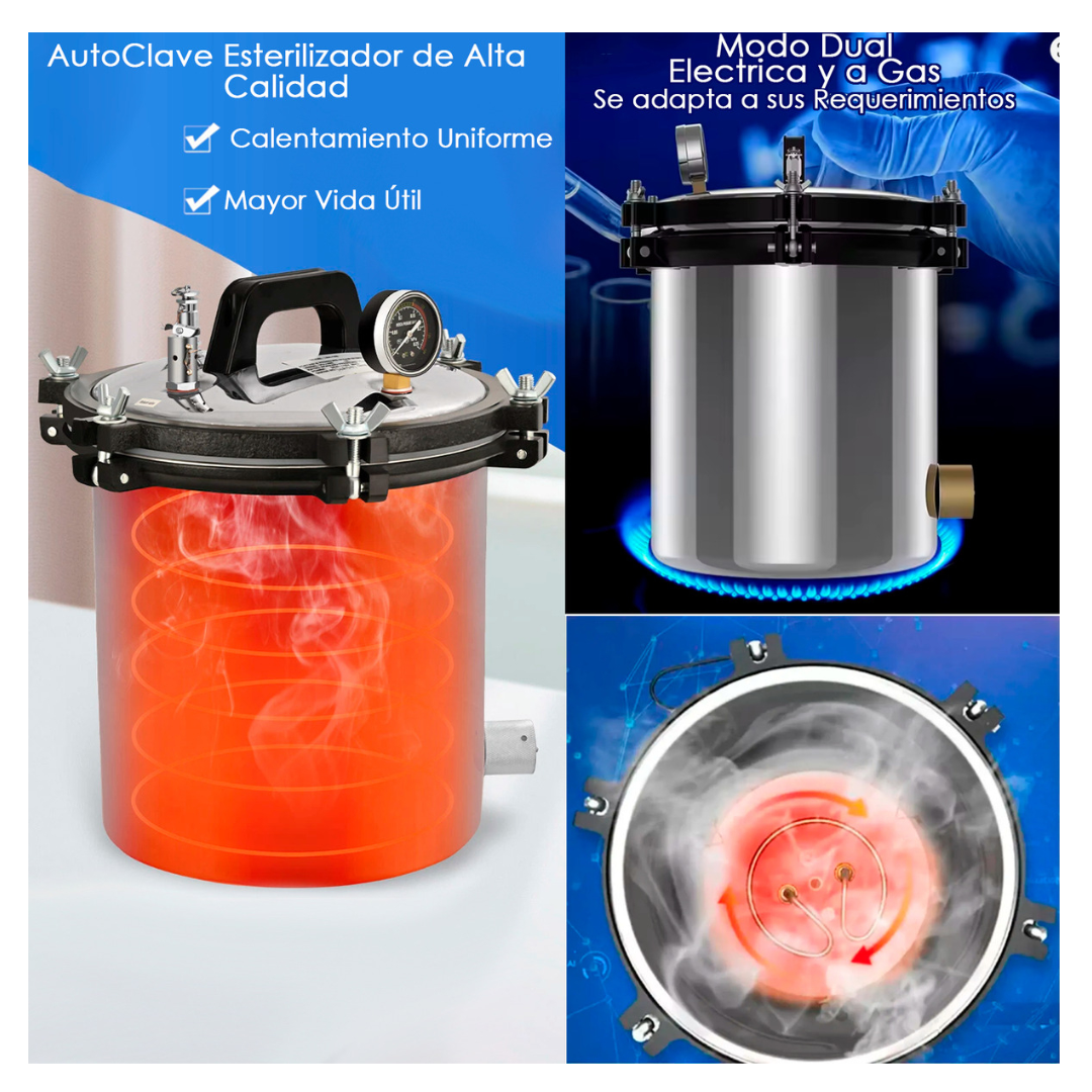 Esterilizador Autoclave Vertical Acero Inox Grado Medico-4