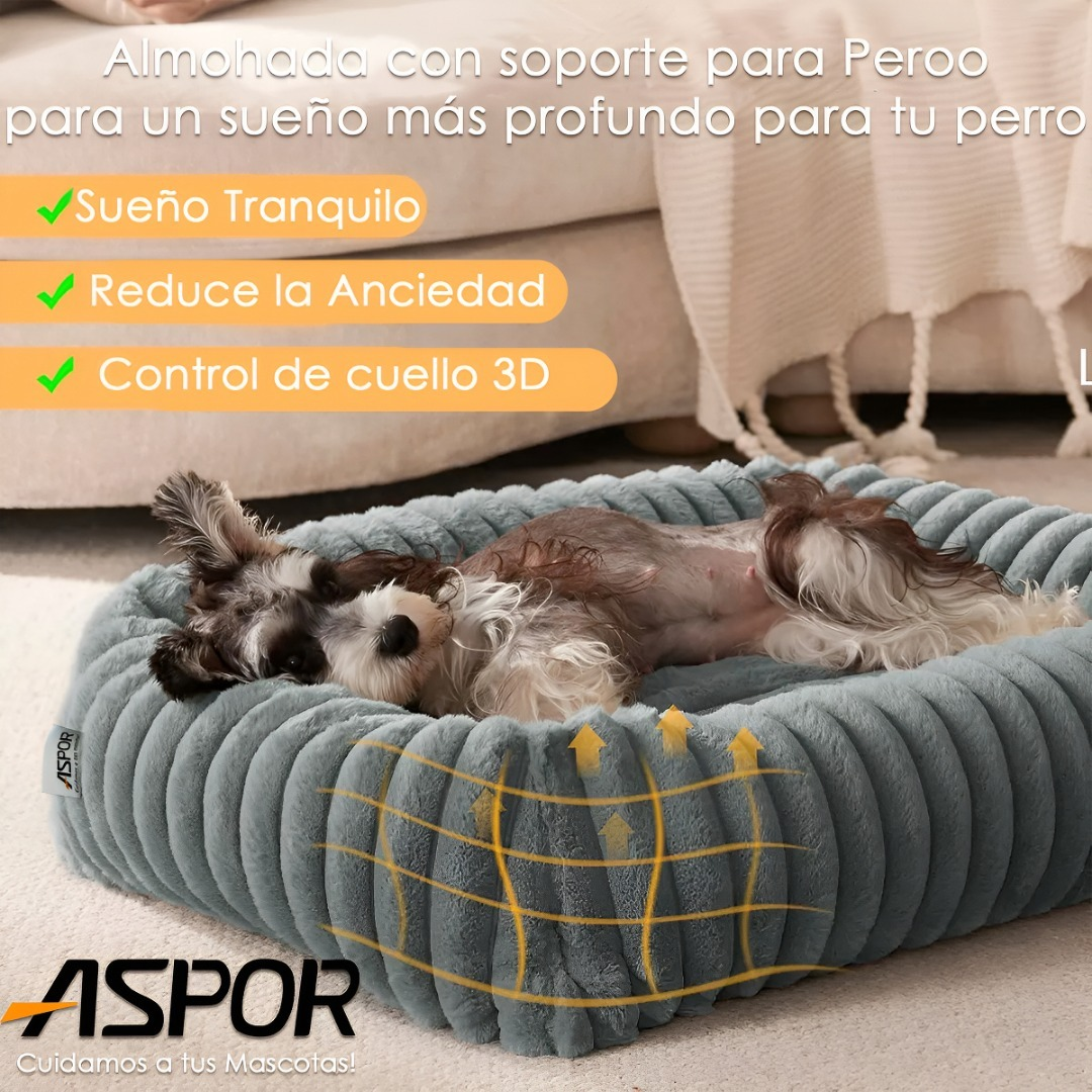 Cama Perro Lavable Antideslizante Y Tela Polar Talla M-6
