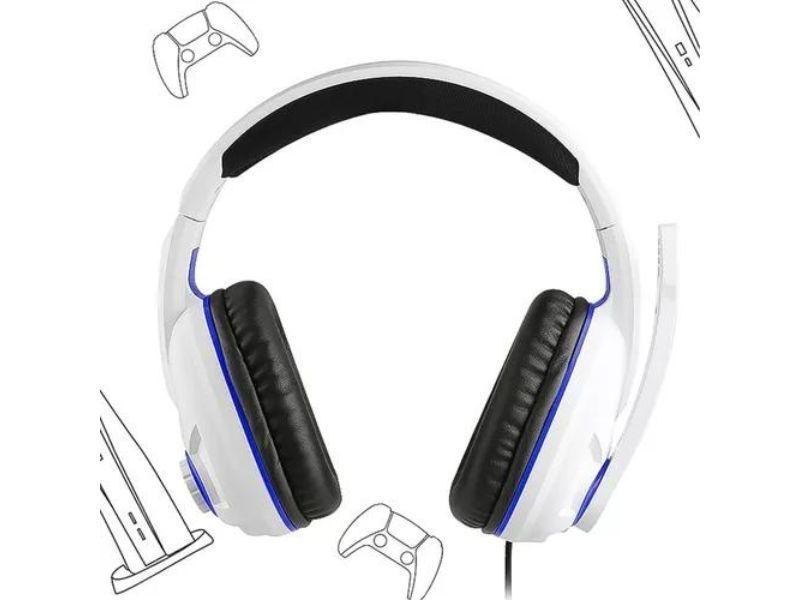 Audifonos Gamer Ps5 Pc Cableado Auxiliar 35mm Blanco-2