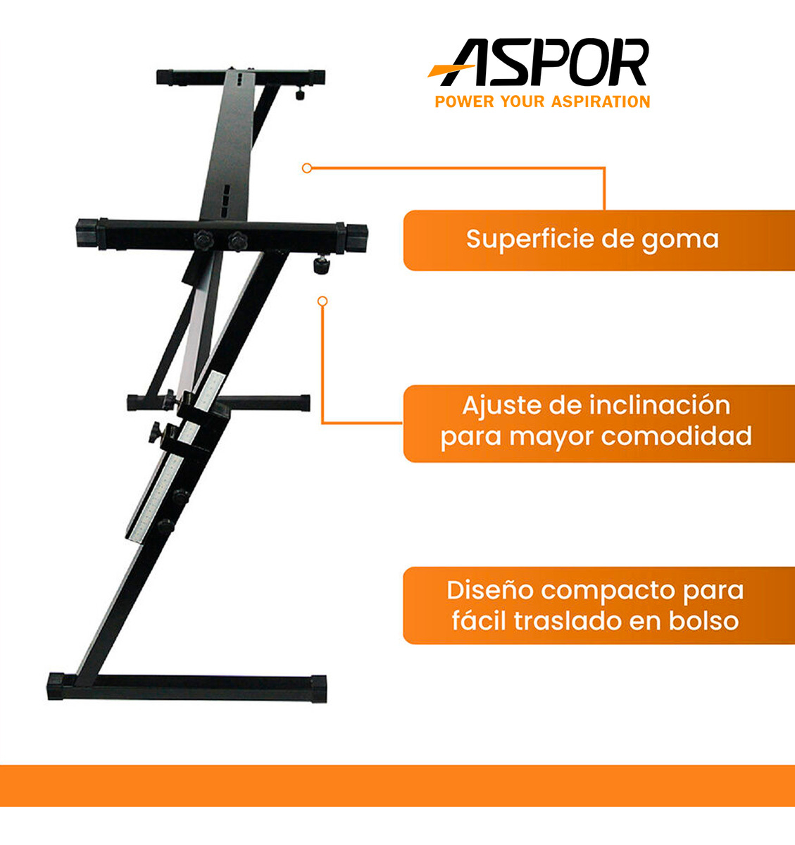 Atril Fijo Soporte Para Teclado Tipo Z Ajustable 81cm-4