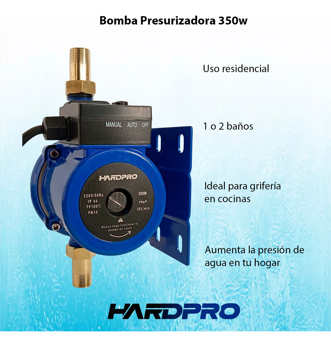 Bomba Presurizadora Agua 58 L/min 350 W-2