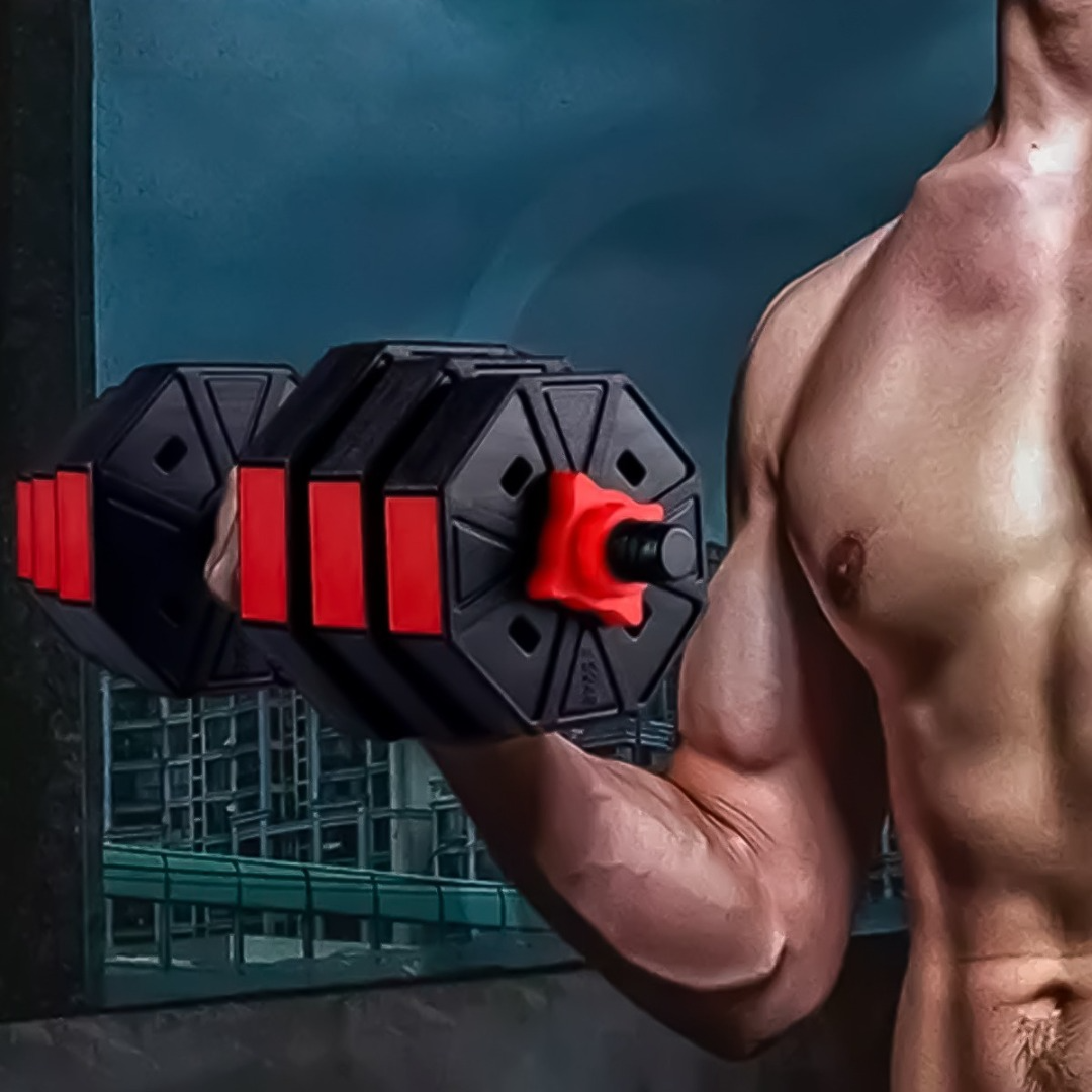 Set Mancuernas Pesas Ajustables 20kg Fitness Hexagonal-3