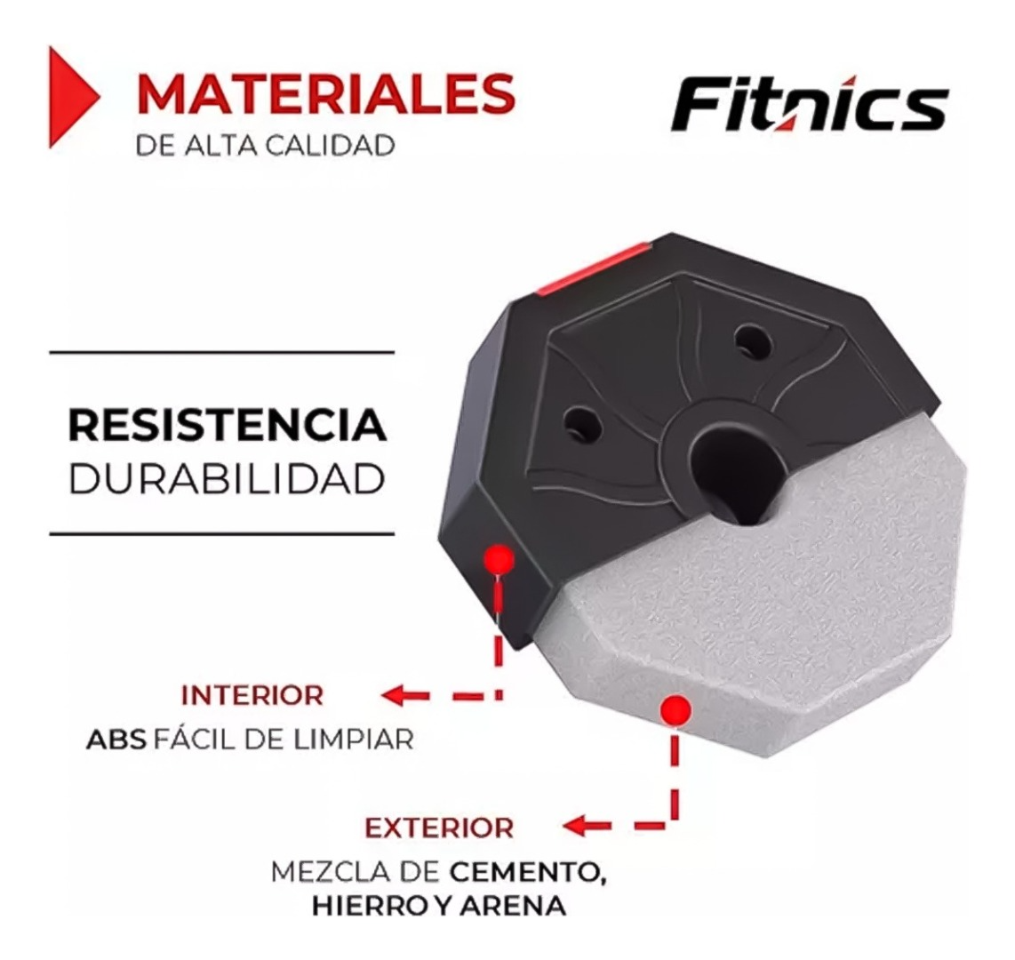 Set Mancuernas Pesas Ajustables 20kg Fitness Hexagonal-4