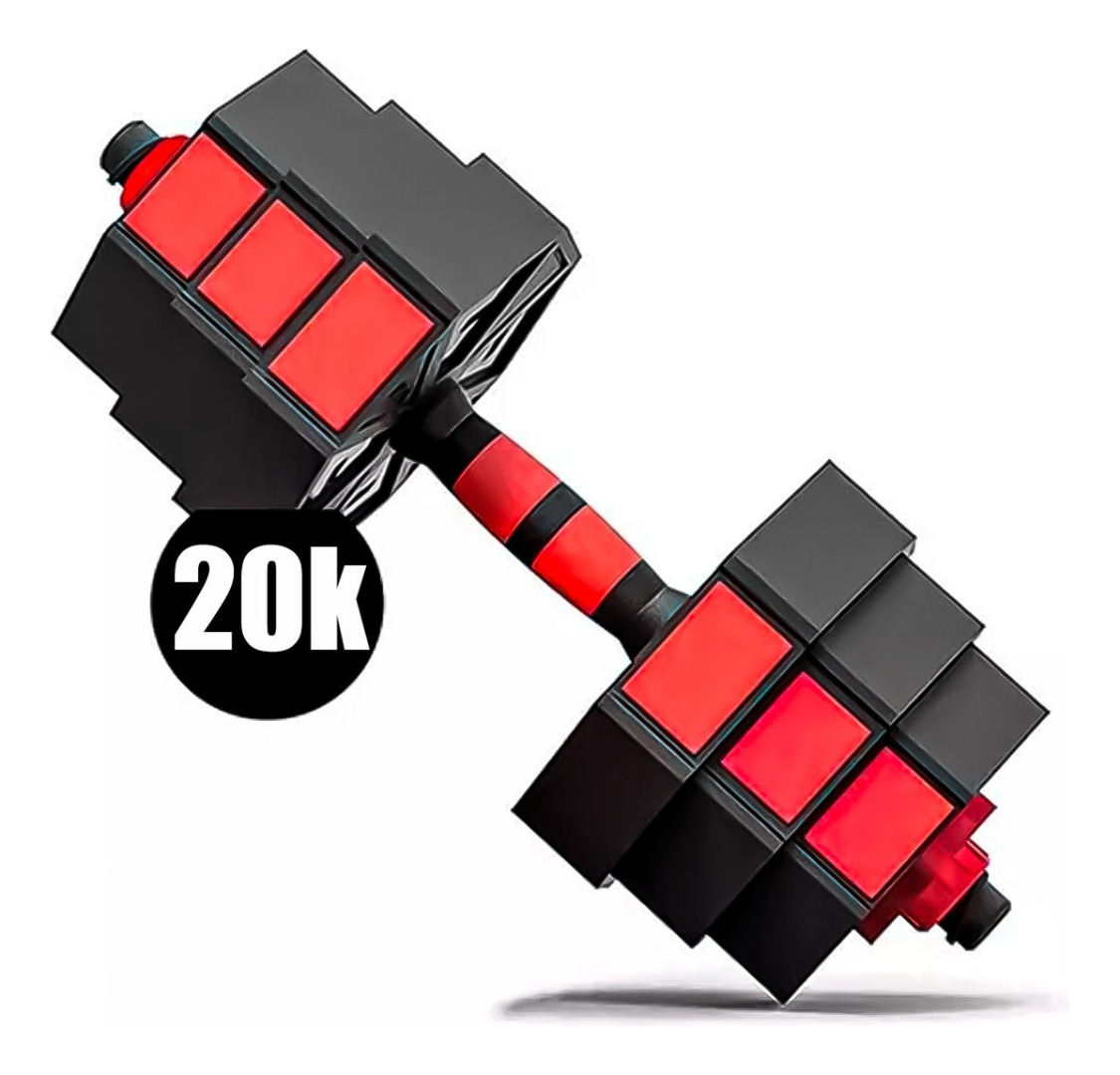 Set Mancuernas Pesas Ajustables 20kg Fitness Hexagonal-5