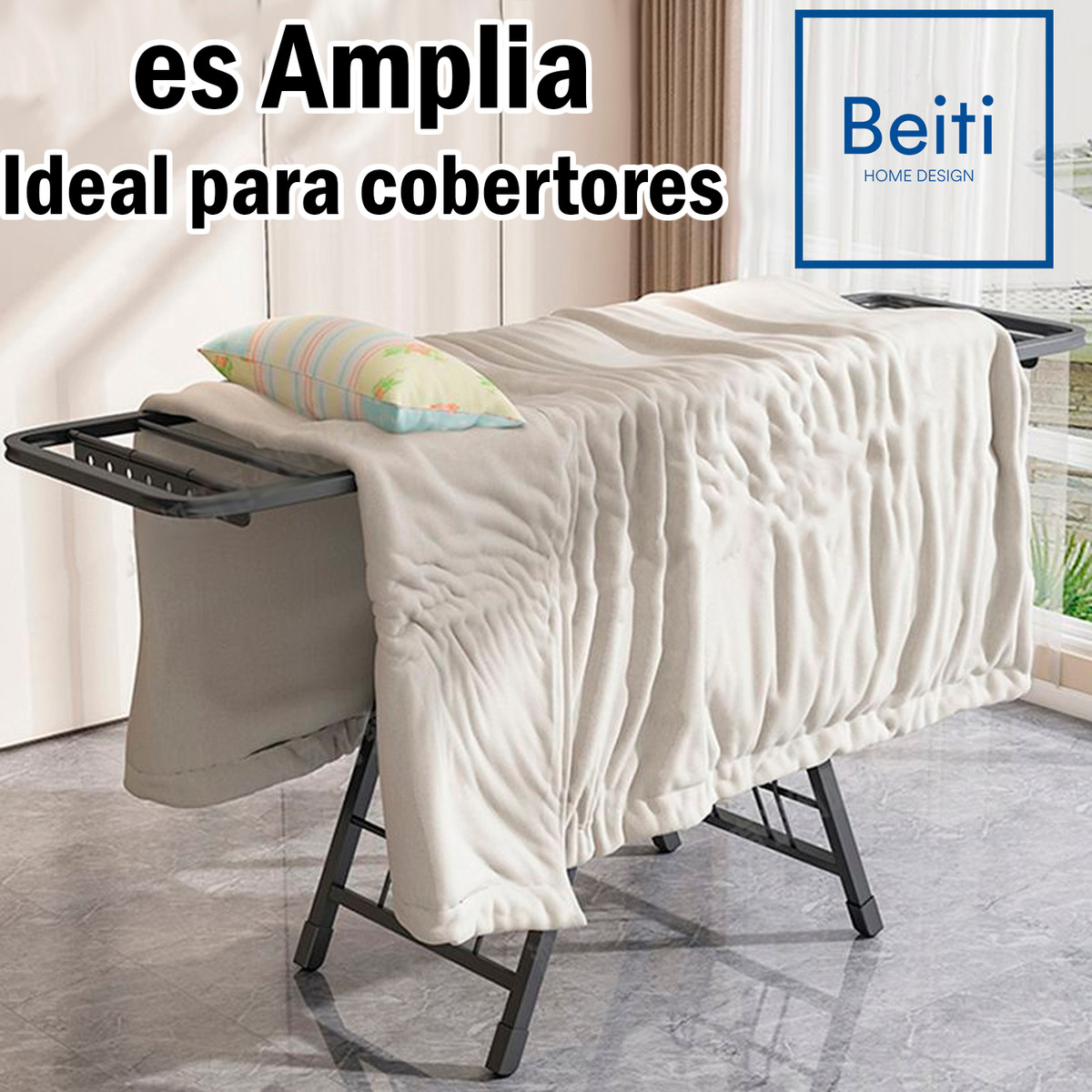 Tendedero Plegable Premium Acero Inox 170cm 50kg-7