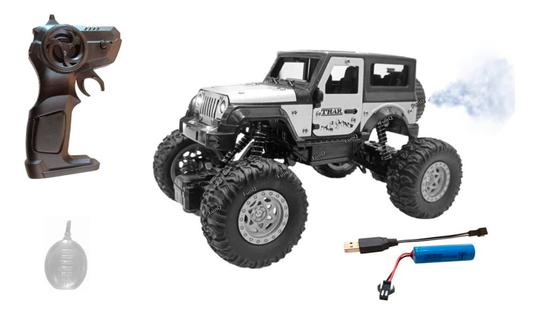 Auto Control Remoto Jeep Cross Country 2.4ghz Humo Y Luces Varios Colores-2