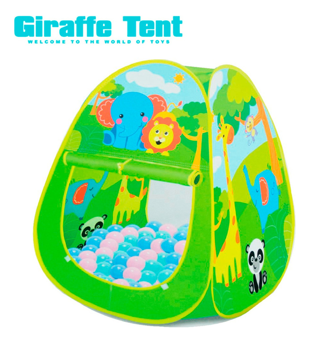 Carpa Infantil Piscina Con 100 Pelotas Animalitos Juego Niño-2