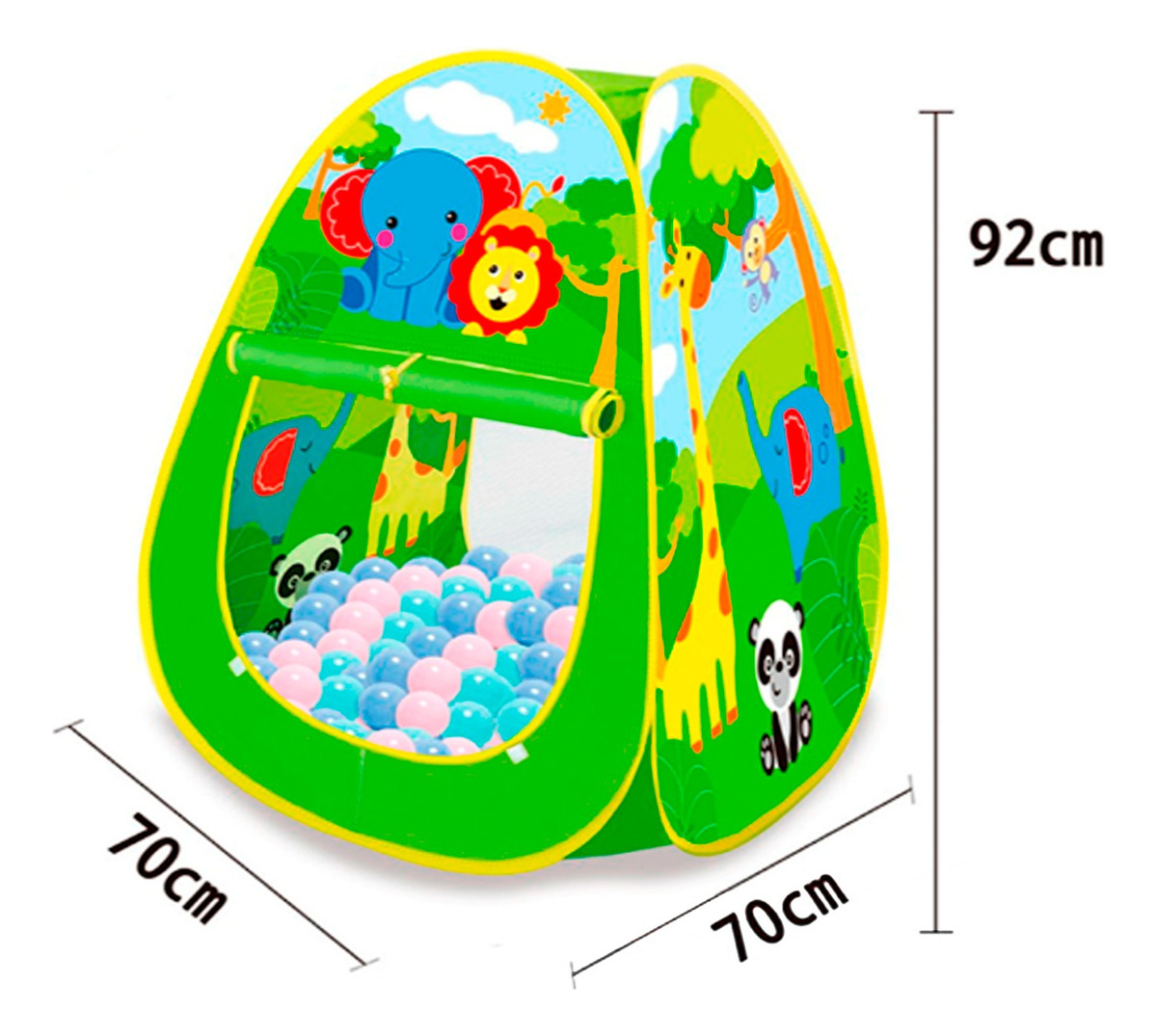 Carpa Infantil Piscina Con 100 Pelotas Animalitos Juego Niño-3