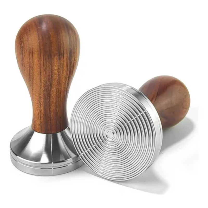 Tamper Acero y Madera Para Cafetera Espresso 5.8 mm Barista Cafe-0