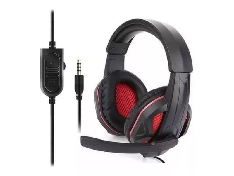 Audifonos Gamer Pc G9 Cableado Aux 35mm Volumen Ajustable ROJO-1