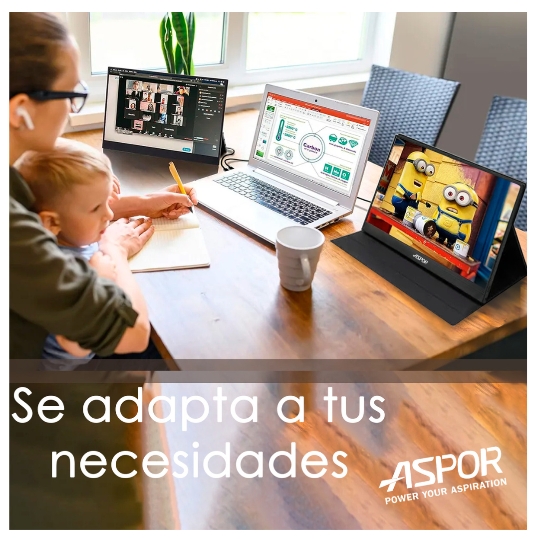 Monitor Portatil  Con Pantalla De 15.6 Pulgadas 60hz Full Hd-3