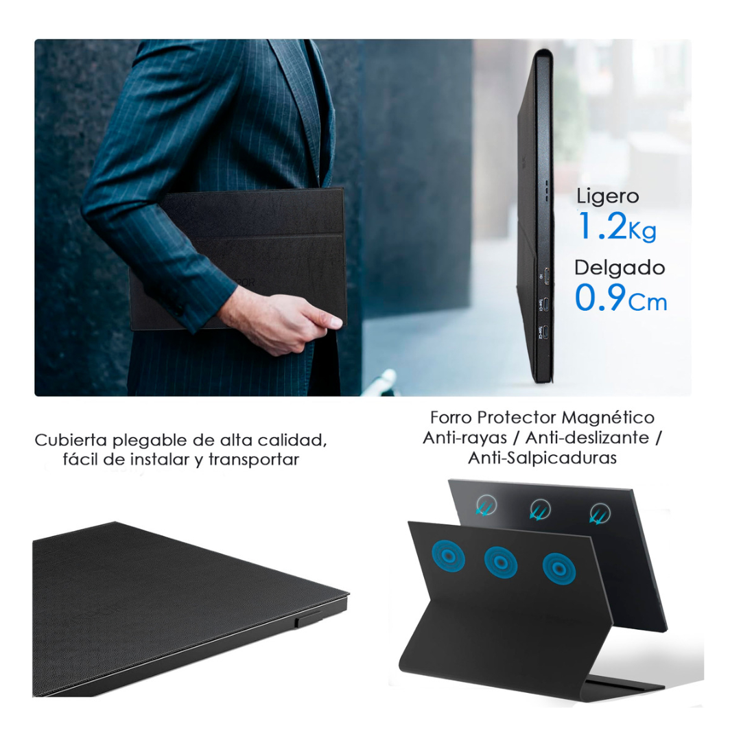 Monitor Portatil  Con Pantalla De 15.6 Pulgadas 60hz Full Hd-6