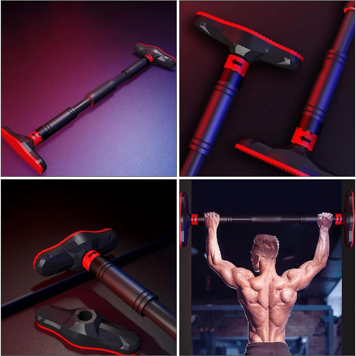 Barra Ejercicios Pro Boomfit Puerta Dominada Flexiones 120cm-3