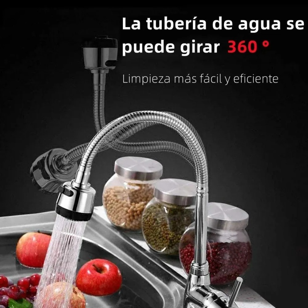 Llave Cocina Monomando Lavaplatos Flexible Brillante-5